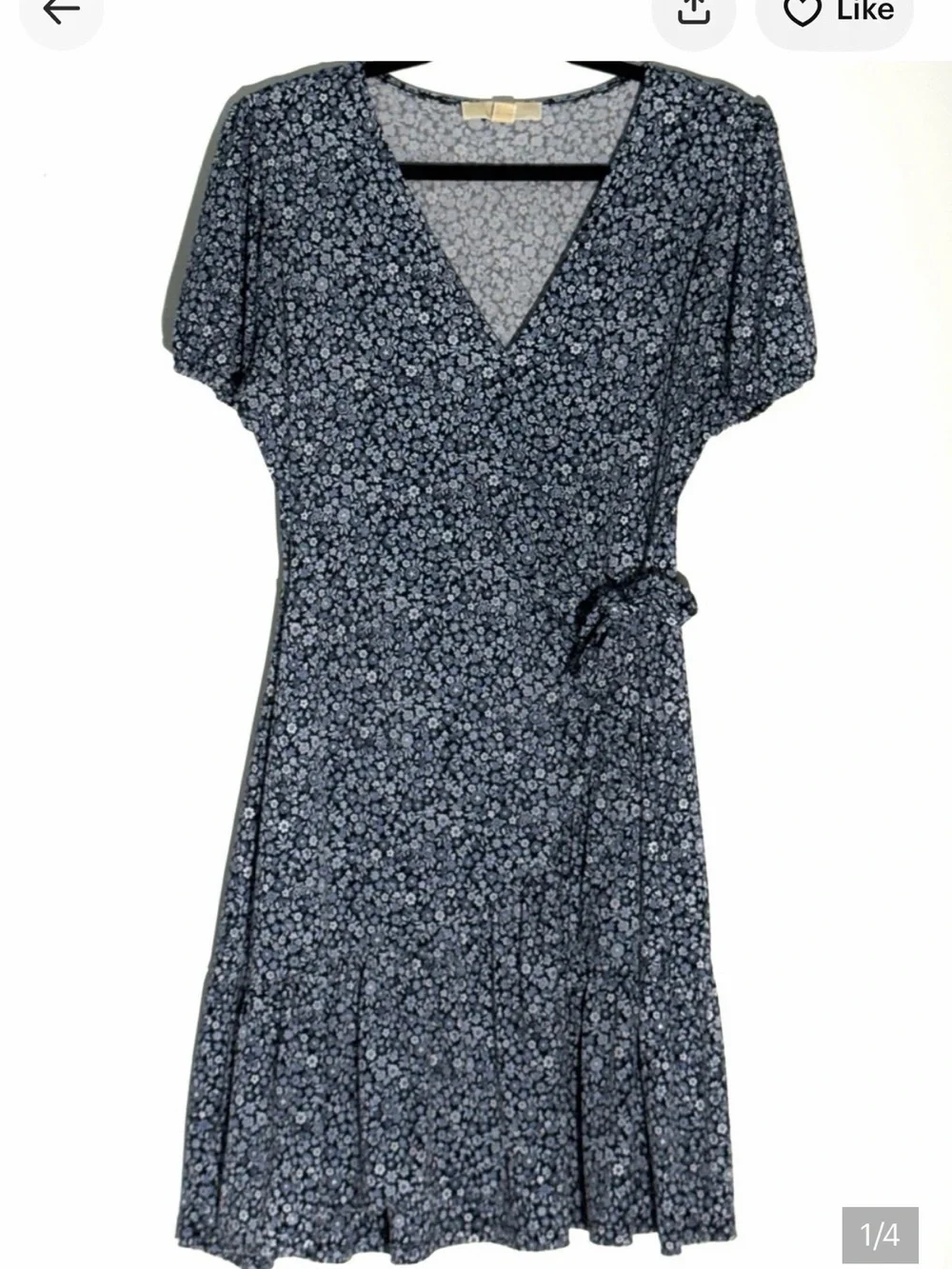 MICHAEL Michael Kors Women’s Navy Floral Wrap Dress